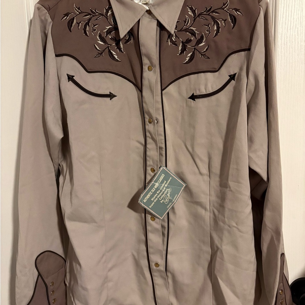 Roper Western Embroidered Pearl Snap Womens XL NWT